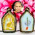Relic Khunpaen Large Chest Gold Behind Wheel Lp Doo Watsakae Thai Amulet #17293